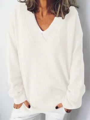 Remington V-Neck Dropped Shoulder Sweater
