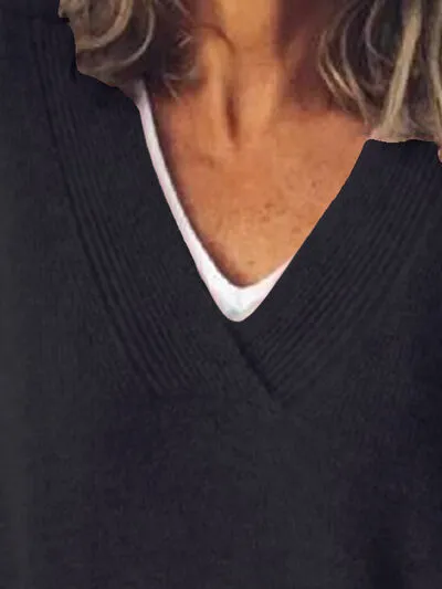 Remington V-Neck Dropped Shoulder Sweater