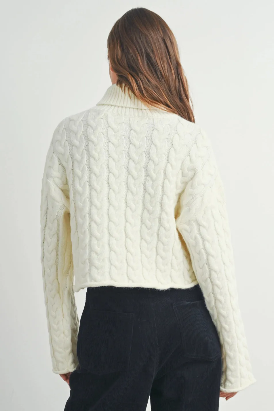 RESTOCK Wishful Thinking Ivory Turtleneck Sweater