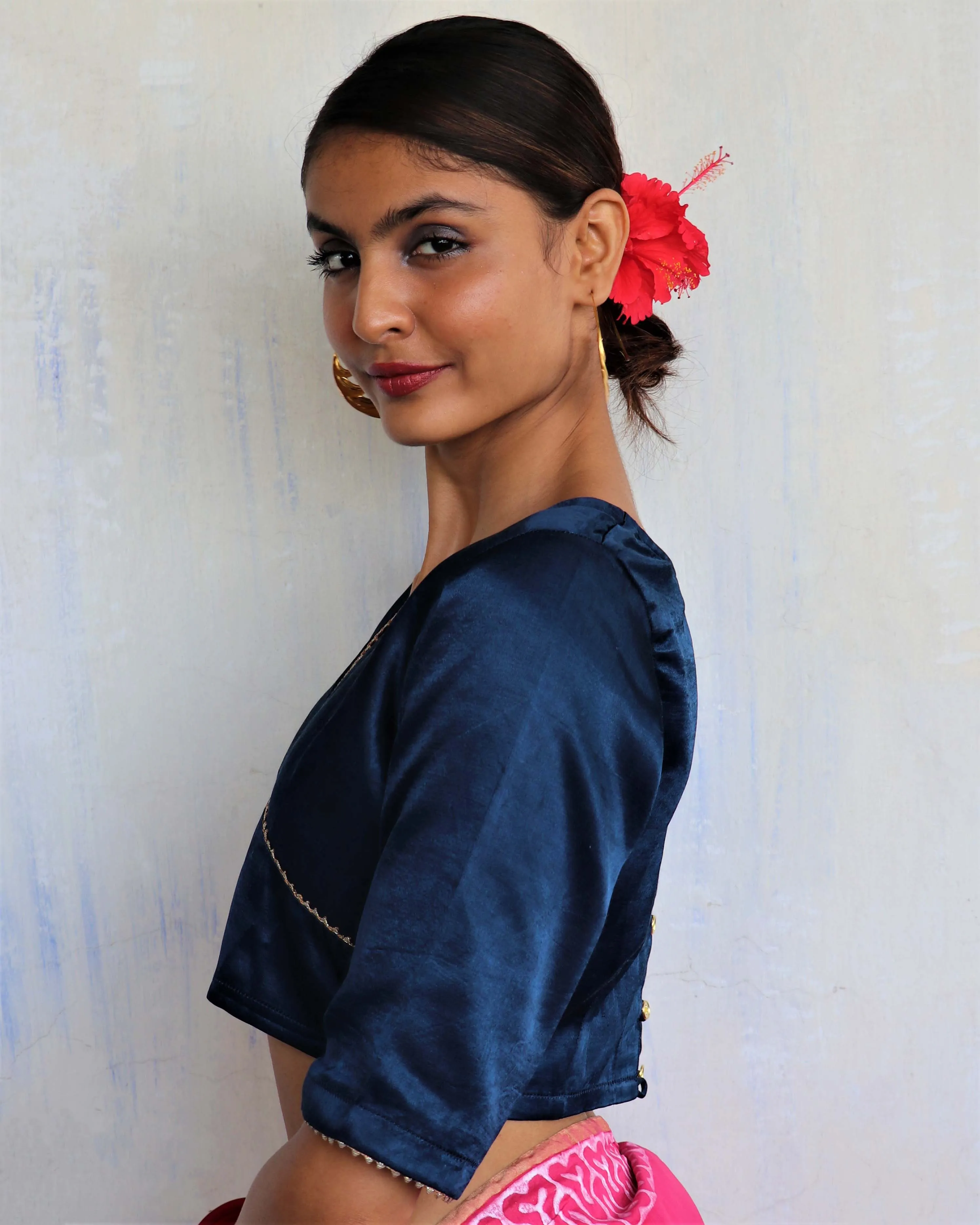 Revati Mashru Silk Blouse- Roshni
