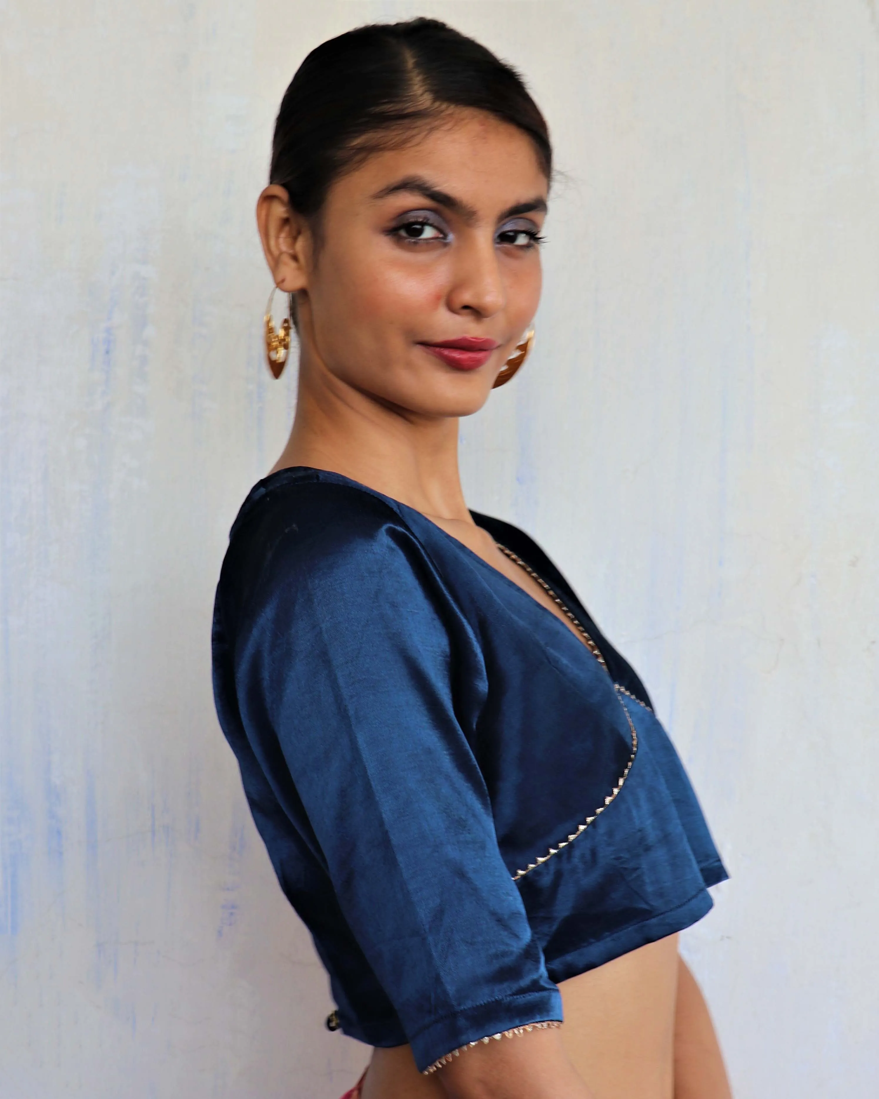 Revati Mashru Silk Blouse- Roshni