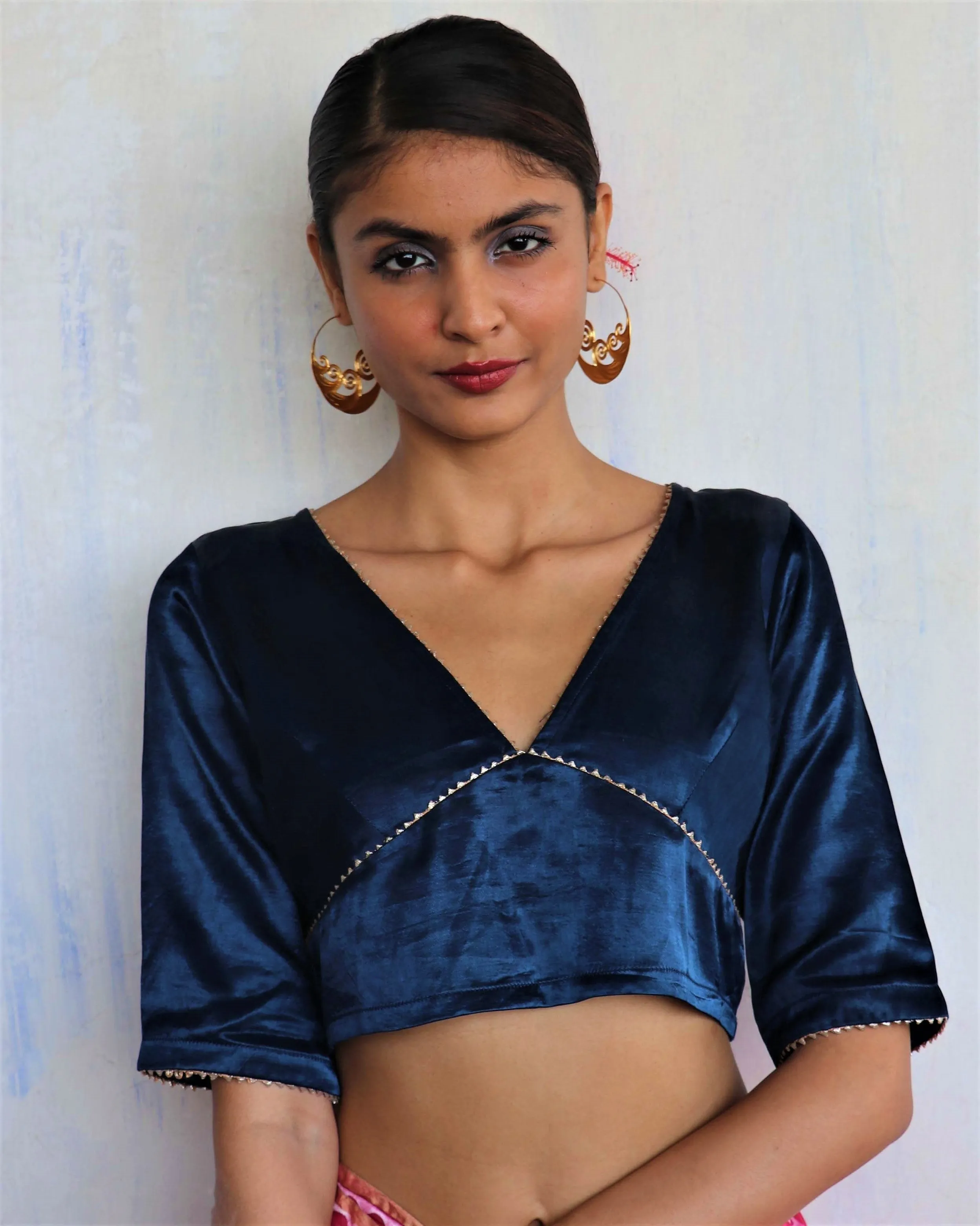 Revati Mashru Silk Blouse- Roshni
