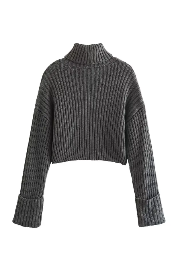 Ribbed Turtleneck Sweater