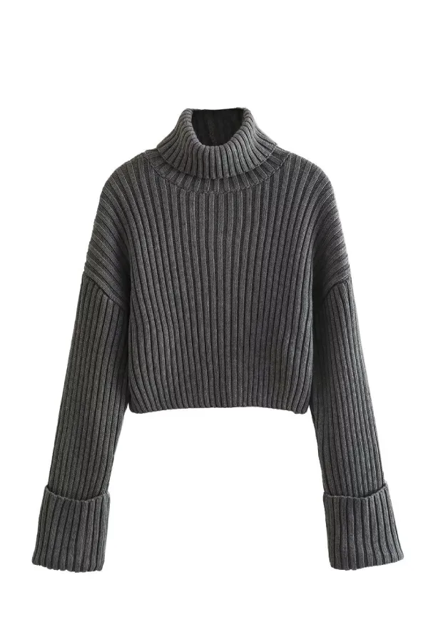 Ribbed Turtleneck Sweater