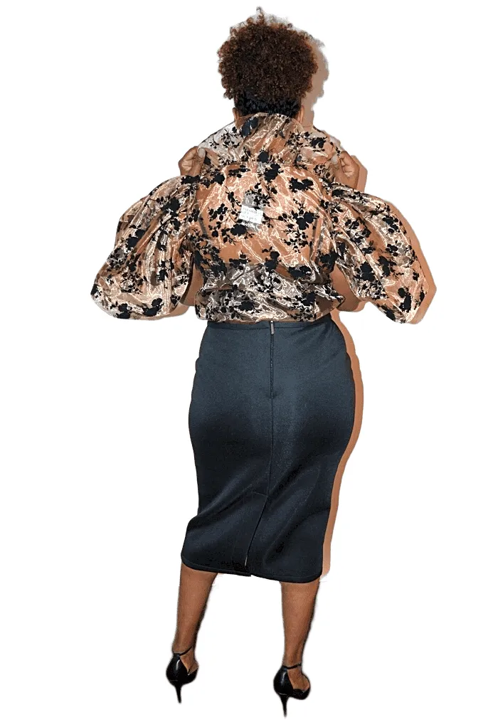 Ruffle Print Top