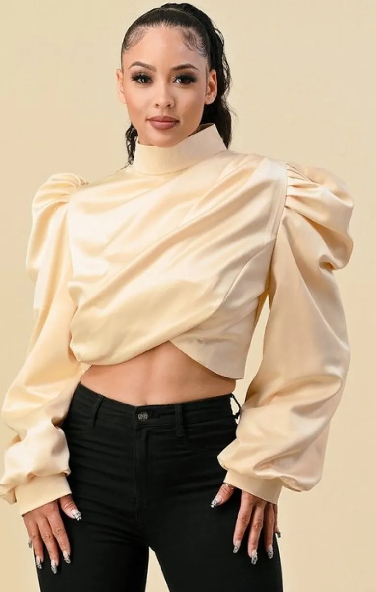 Ruffled Puff Sleeve Top