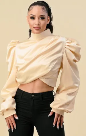 Ruffled Puff Sleeve Top