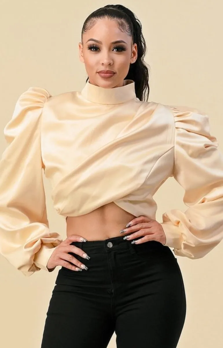 Ruffled Puff Sleeve Top