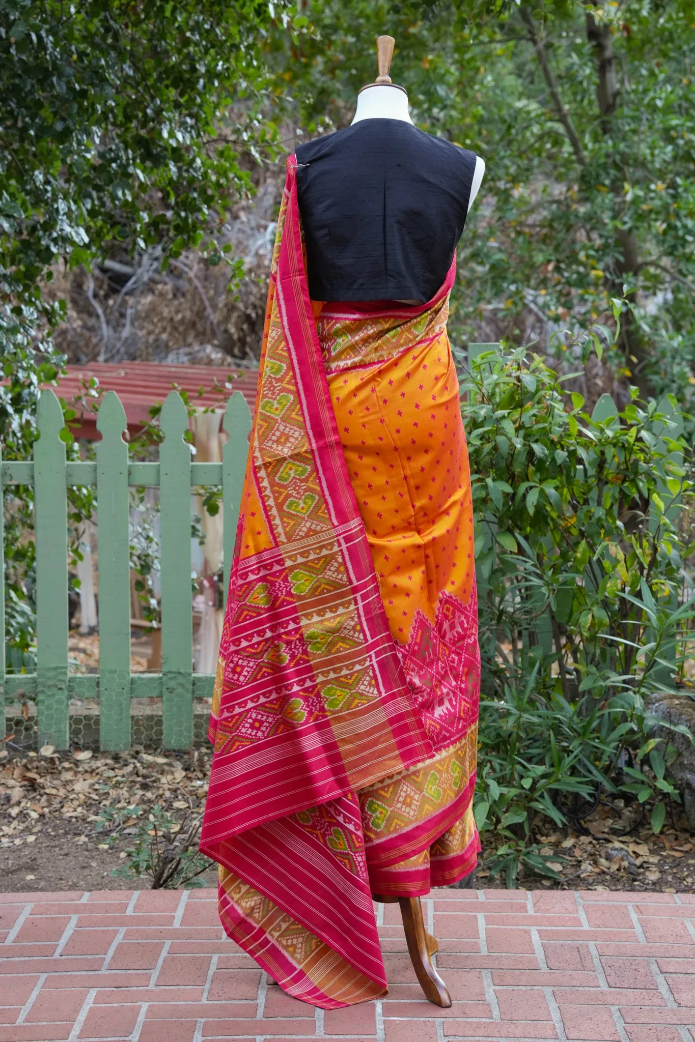 Saffron Pochampalli Saree