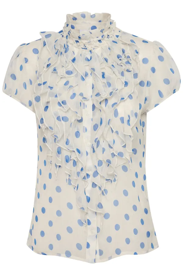 Saint Tropez LiljaSZ SS Shirt in Ice Big Dots