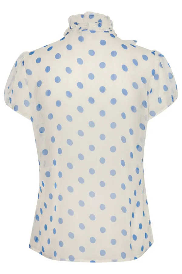 Saint Tropez LiljaSZ SS Shirt in Ice Big Dots