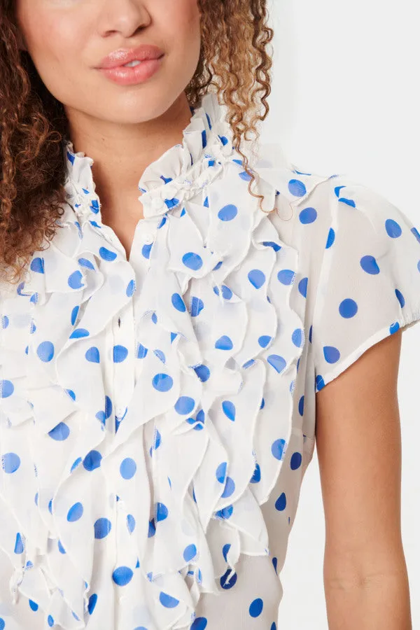 Saint Tropez LiljaSZ SS Shirt in Ice Big Dots
