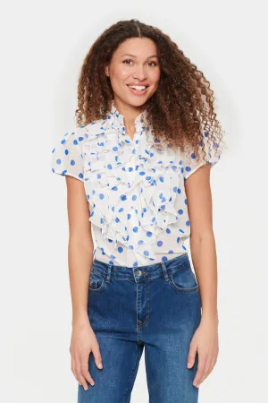 Saint Tropez LiljaSZ SS Shirt in Ice Big Dots