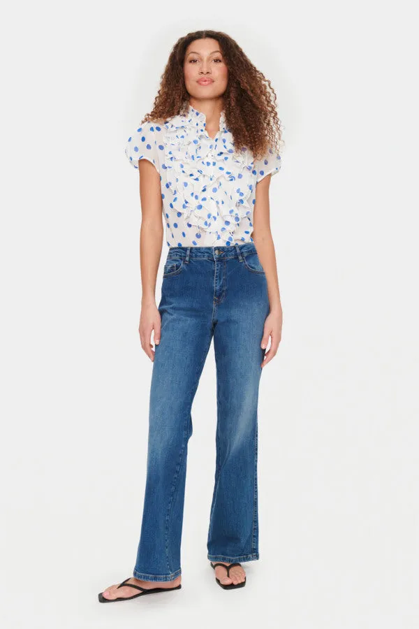 Saint Tropez LiljaSZ SS Shirt in Ice Big Dots