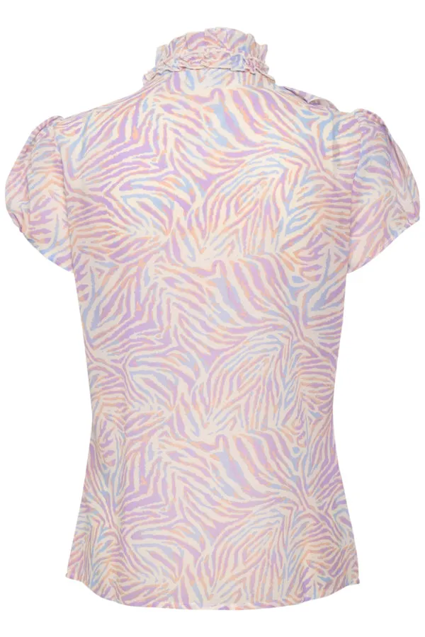 Saint Tropez LiljaSZ SS Shirt in Ice Savannah Zebra