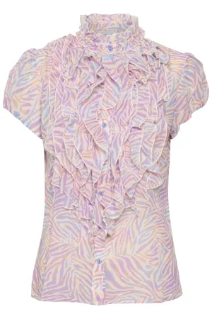 Saint Tropez LiljaSZ SS Shirt in Ice Savannah Zebra