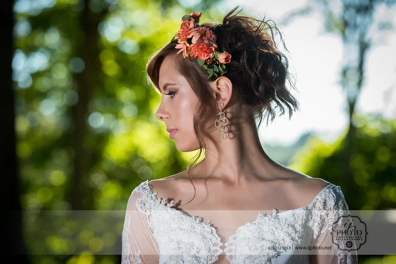 SAMPLE SALE / Long Sleeve Sheath Wedding Dress (#Anita)