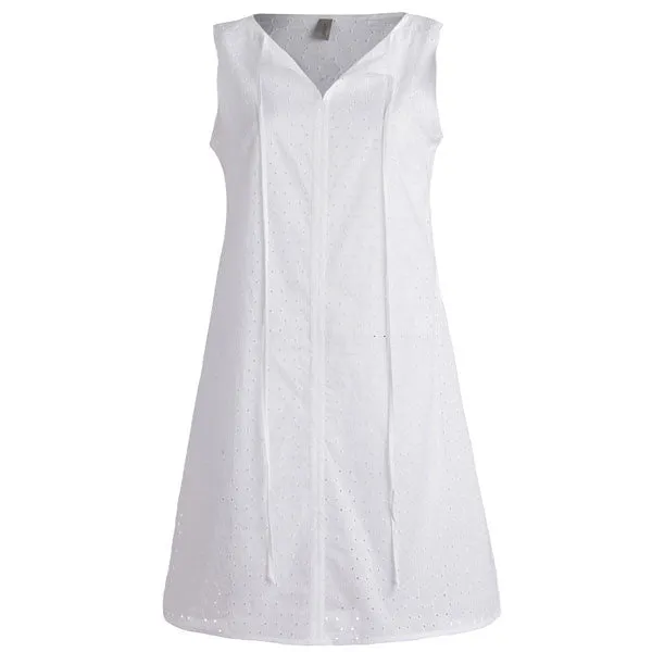 Santorini Dress - Sleeveless Broderie Anglaise