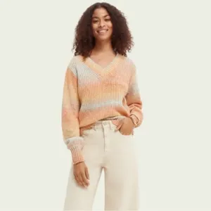 Scotch &amp; Soda V Neck Gradient Sweater Size S MSRP $148
