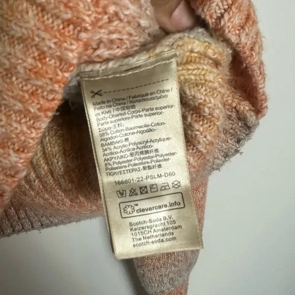 Scotch &amp; Soda V Neck Gradient Sweater Size S MSRP $148