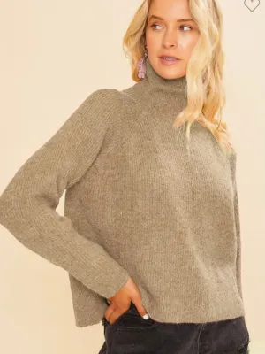 Seasons Greetings Sweater: Taupe