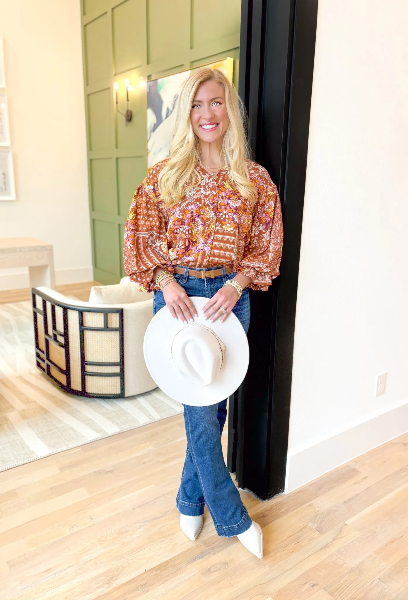 Secret Oasis Floral Blouse
