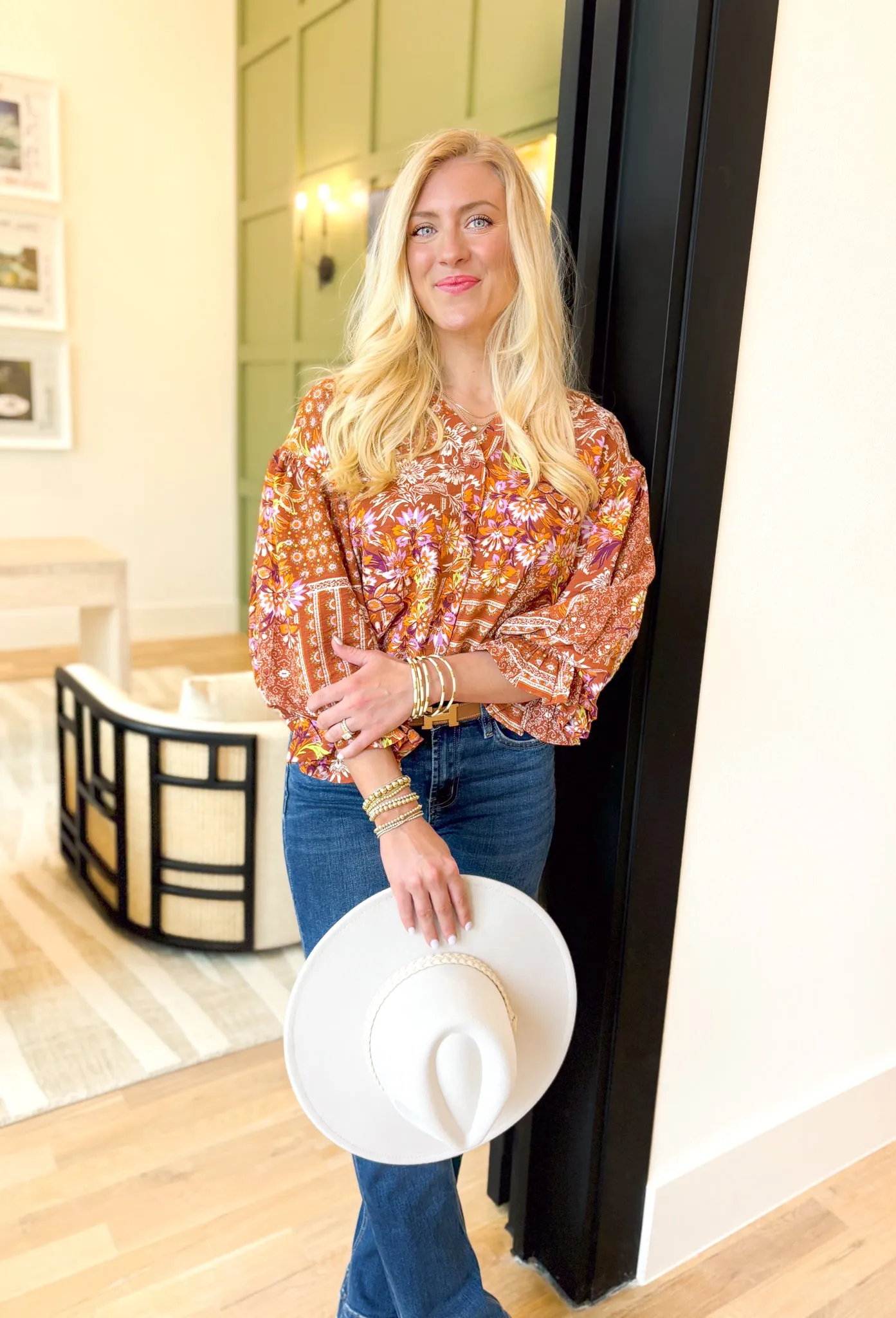 Secret Oasis Floral Blouse
