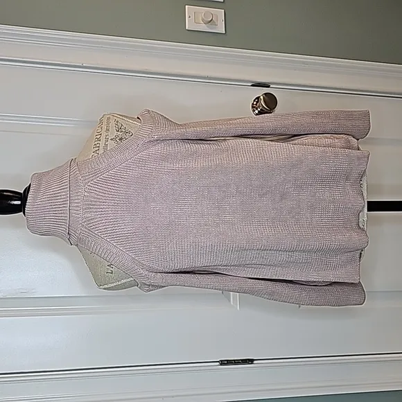 Seek The Label Mauve Cold Shoulder Turtleneck Long-Sleeve Sweater - Size XS
