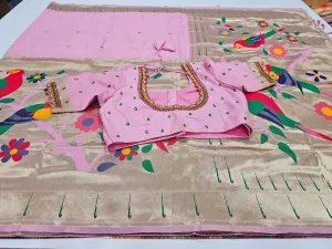Semi Banaras Paithani saree