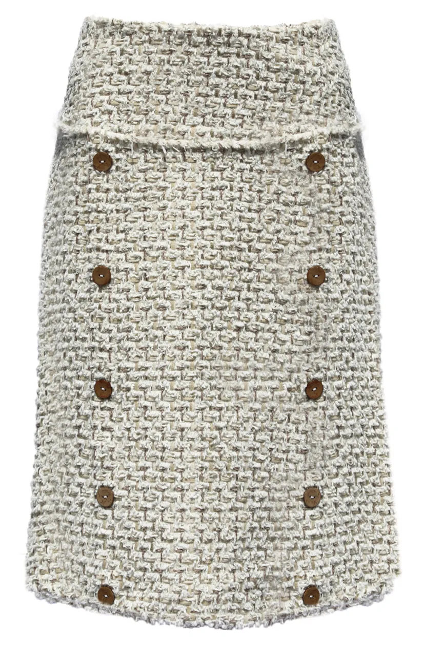 Shabby Chic Tweed Pencil Skirt
