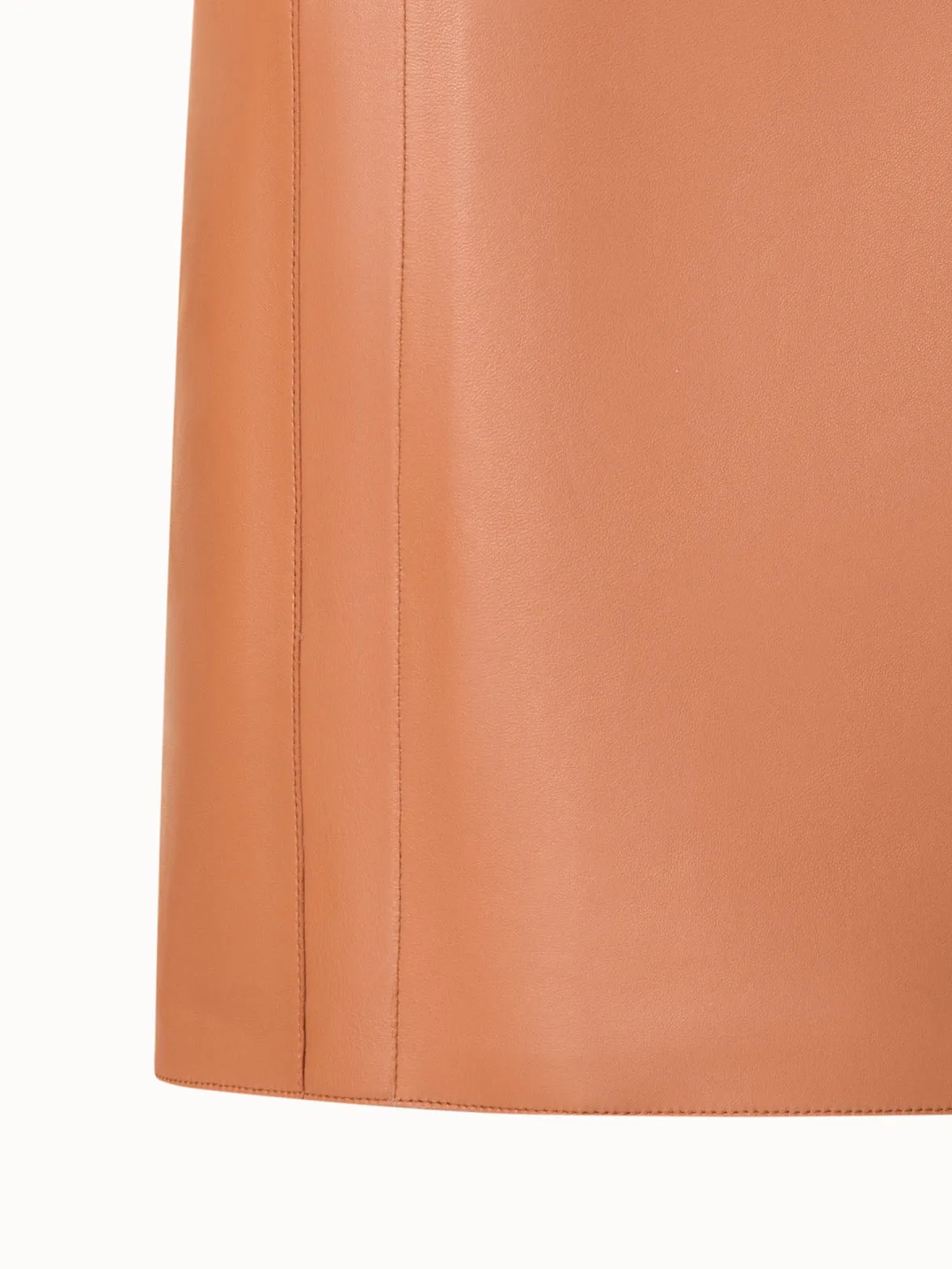 Short Leather Pencil Skirt