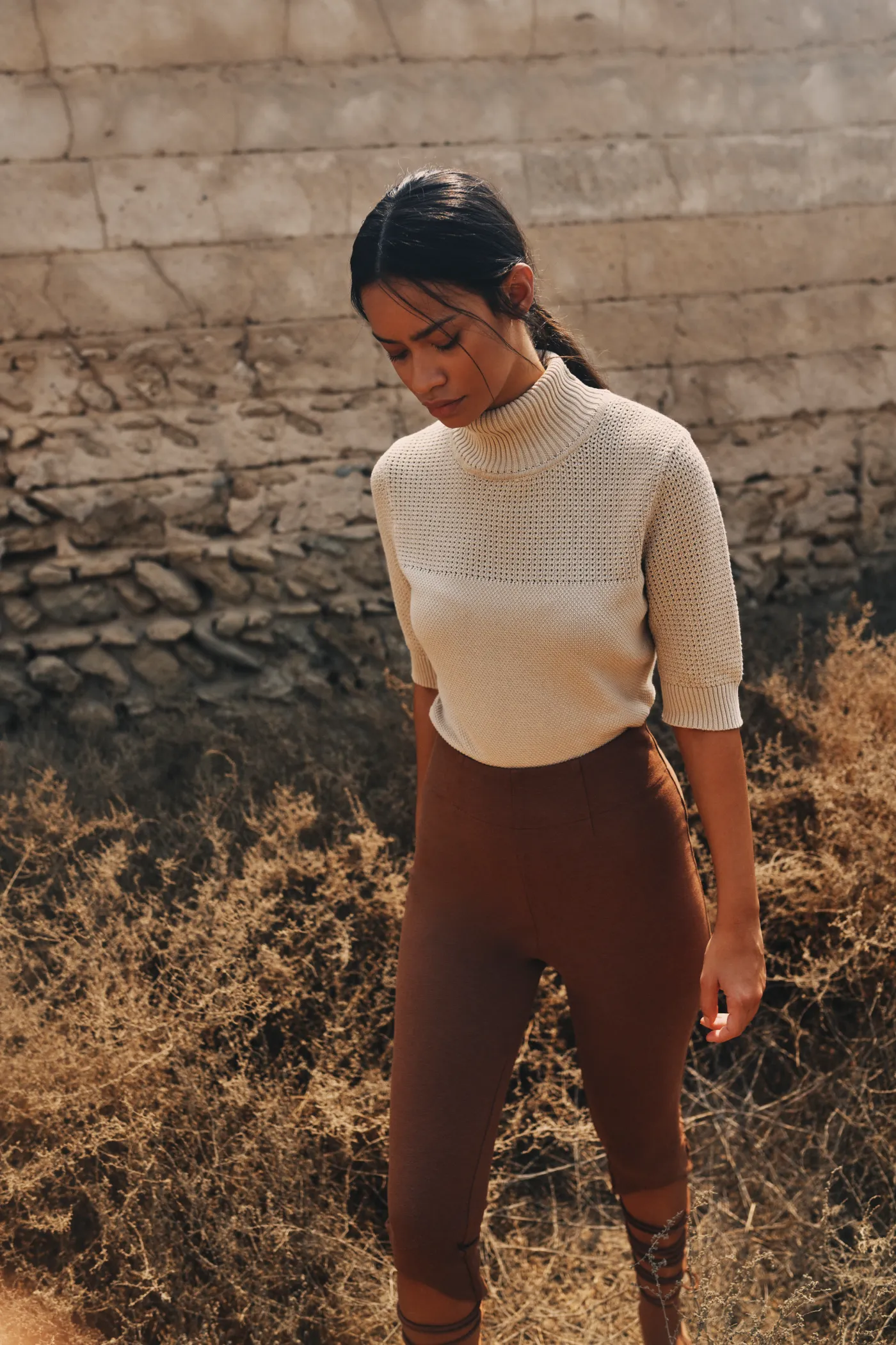 Short Sleeve Knit Sweater