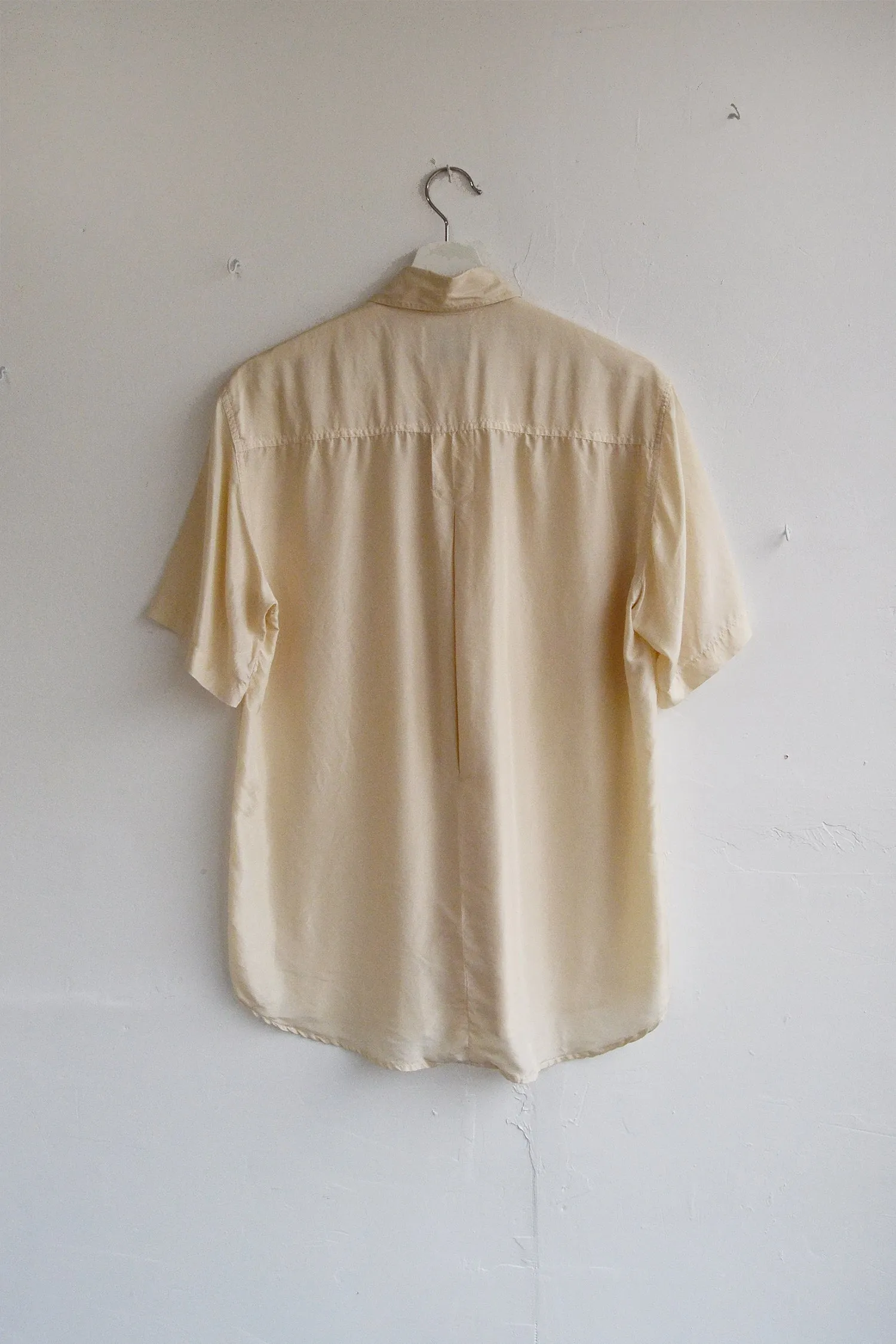 Short Sleeve Tissue Silk Blouse