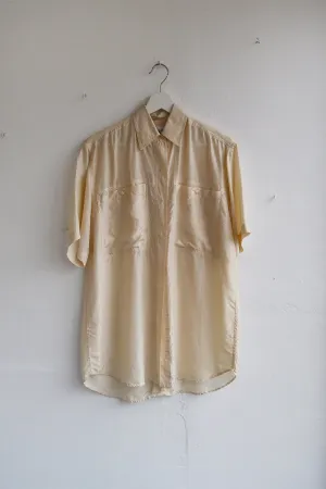 Short Sleeve Tissue Silk Blouse