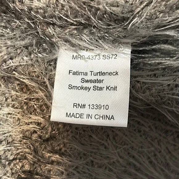 Show Me Your Mumu Fatima Turtleneck Sweater Smokey Star Knit Oversized Small