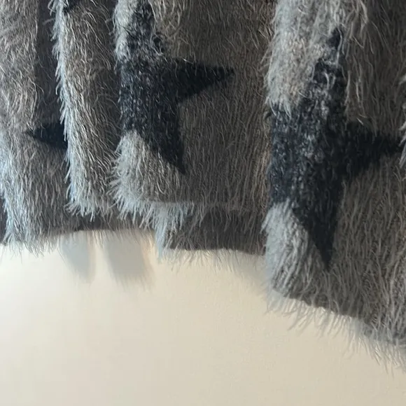 Show Me Your Mumu Fatima Turtleneck Sweater Smokey Star Knit Oversized Small