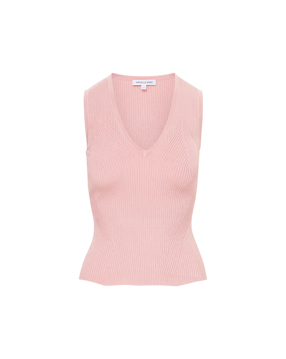 SID SLEEVELESS PULLOVER IN PINK CLAY