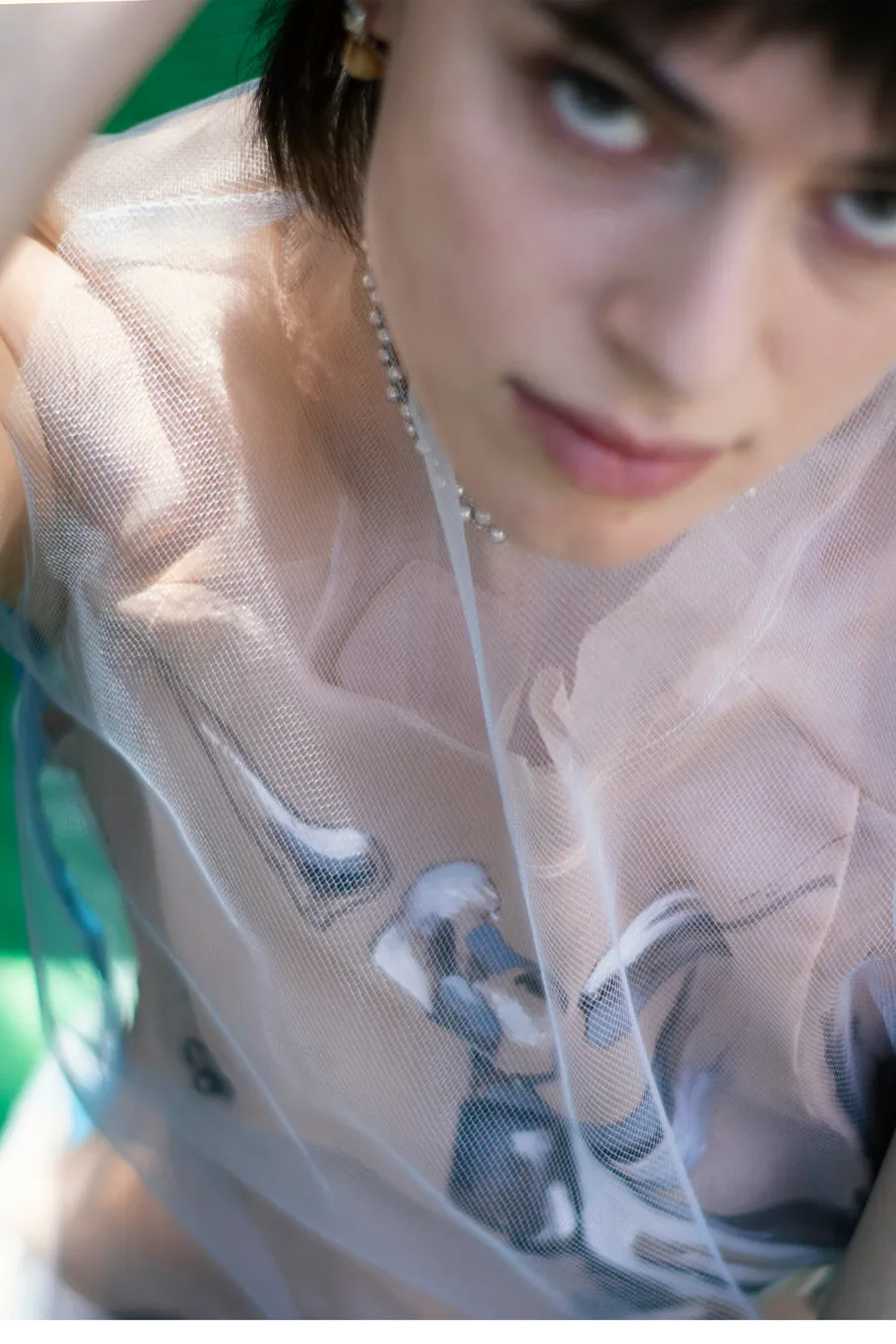 Silk Organza Painted Shift Dress