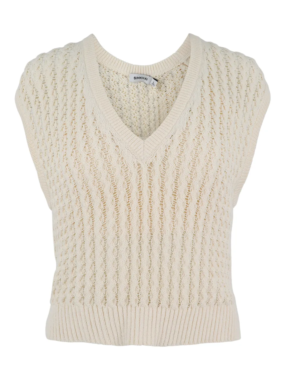 Simkhai Dillon S/L Vest in Ivory