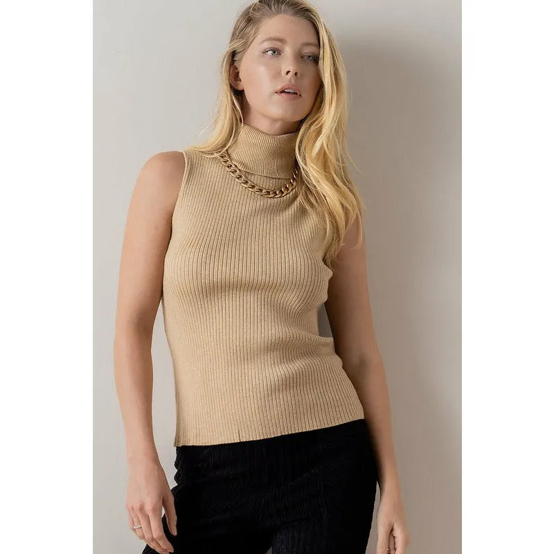 Simply For Me Rib Knit Top - Camel
