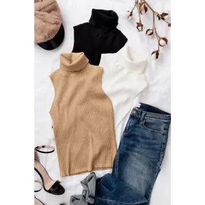 Simply For Me Rib Knit Top - Camel