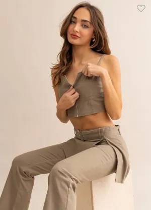 Skirt Layered Bootcut Pants Set
