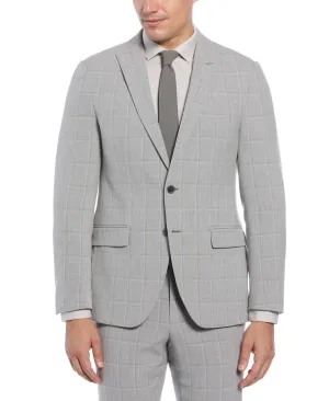 Slim Fit Windowpane Suit Jacket