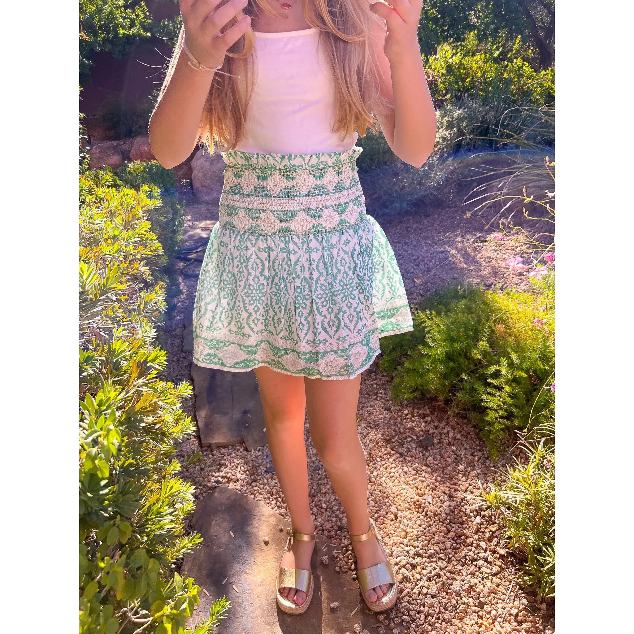 Smocked Skirt