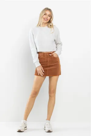 Sneak Peek Corduroy Mini Skirt