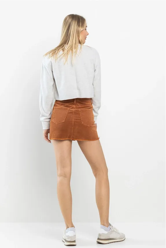 Sneak Peek Corduroy Mini Skirt
