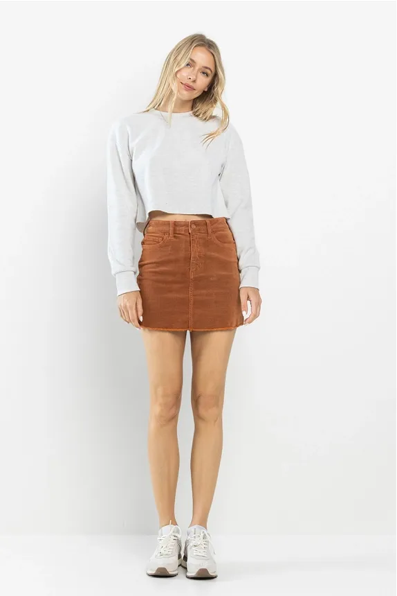 Sneak Peek Corduroy Mini Skirt