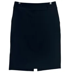 St. John Black Vented High Waist Belted Pencil Skirt size 10
