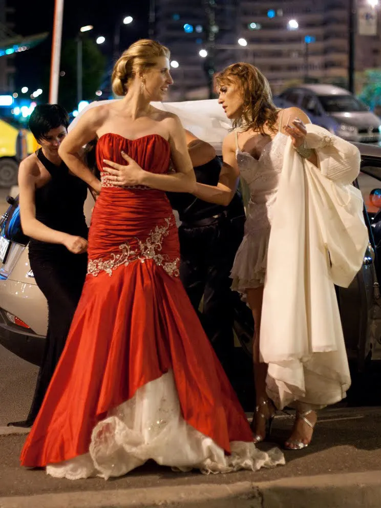 Strapless Red Mermaid Wedding Dress OLIVIA