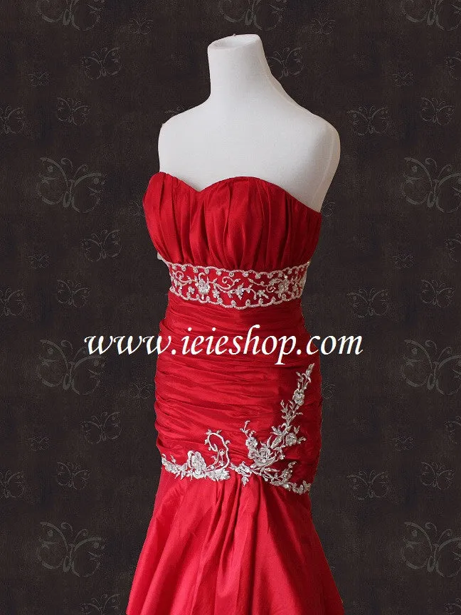 Strapless Red Mermaid Wedding Dress OLIVIA